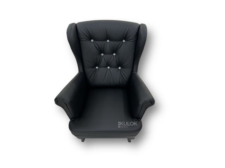 fotel uszak eco skóra soft 11 kryształki