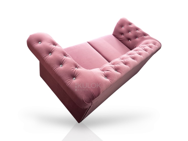 Elegancja w Detalu - Chesterfield 2-osobowa w Pudrowym Różu