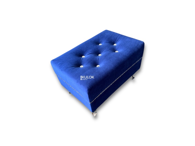 Welurowa sofa Chesterfield z pikowaniem