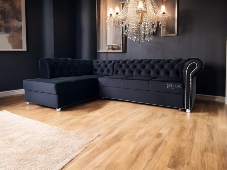 Luksusowy narożnik z funkcją spania – Dubai Bis Magic Velvet 2219