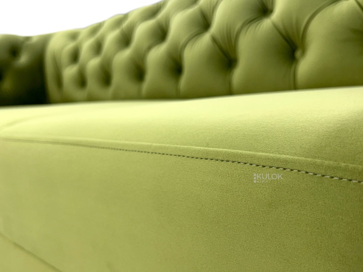 Sofa Chesterfield z guzikami i funkcją spania