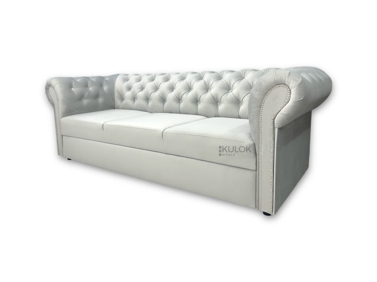 zestaw mebli do salonu glamour sofa i fotel szary velvet