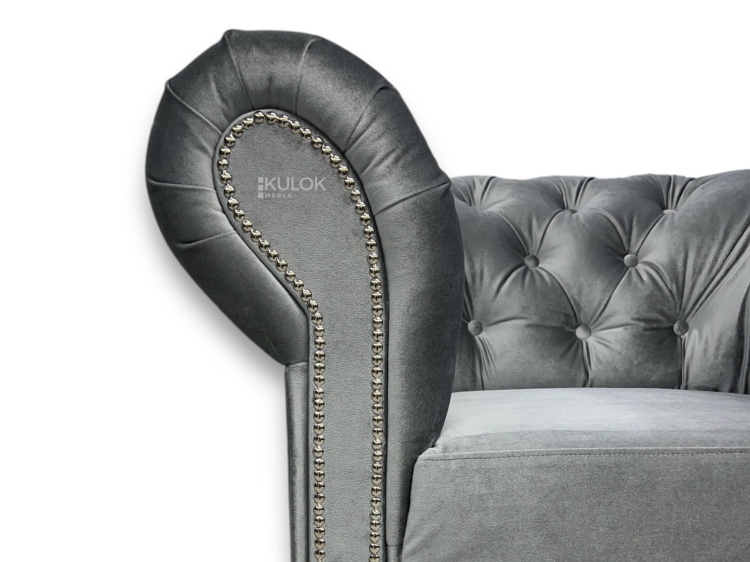 Ekskluzywny fotel Chesterfield Silver – nowoczesna elegancja