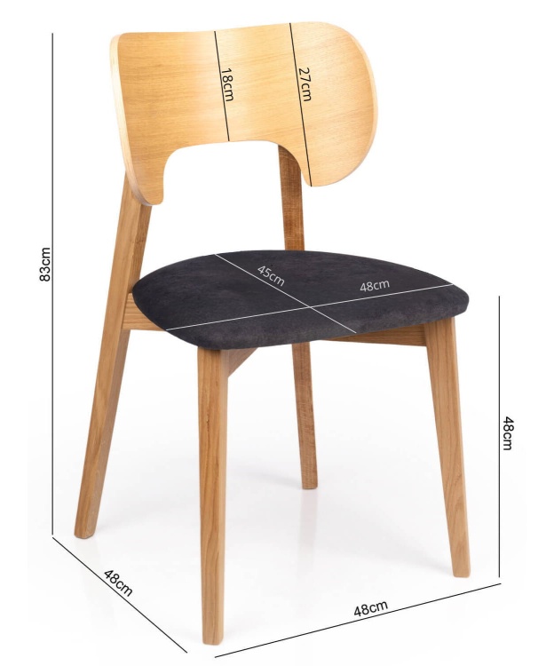 kulokmeble-pl-krzeslo-tapicerowane-batmat-widok z przodu z wymiarami