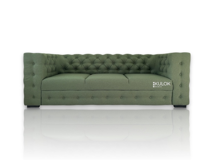 sofa Manchester 230 cm zielona tkanina Bristol 2450 Kulok Meble