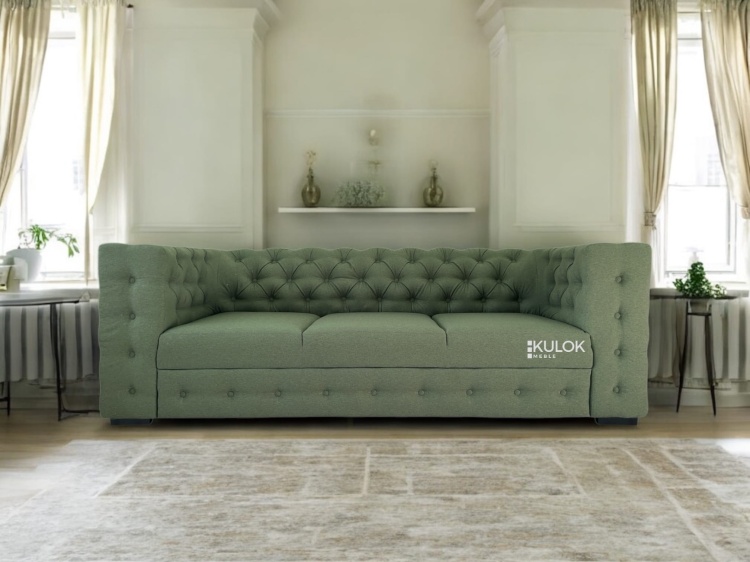 nowoczesna sofa tapicerowana zielona Bristol 2450 KulokMeble.pl