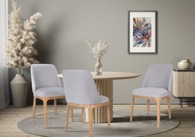 Stylowe krzesło Ravalo w aranżacji jadalni, nowoczesne meble do wnętrz, elegancka przestrzeń z krzesłami tapicerowanymi