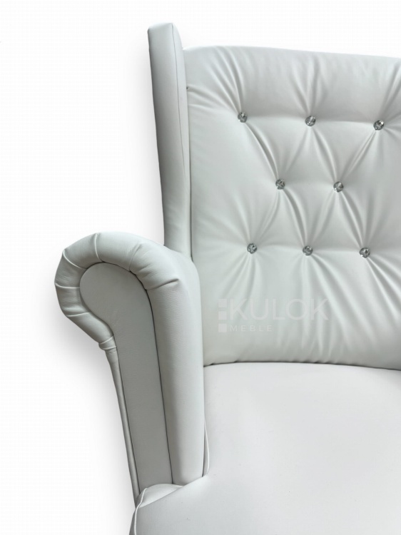 Fotel Uszak z Kryształkami - Designerskie Akcenty