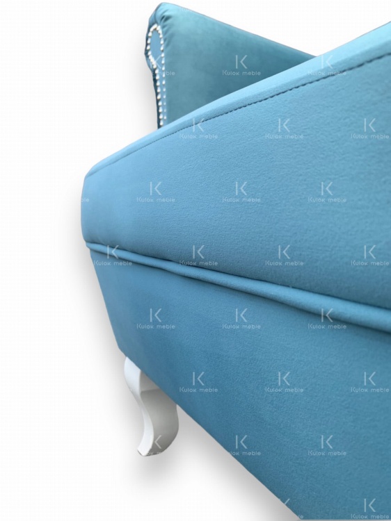 Intensywny Niebieski Kolor - Magic Velvet Fotel Uszak