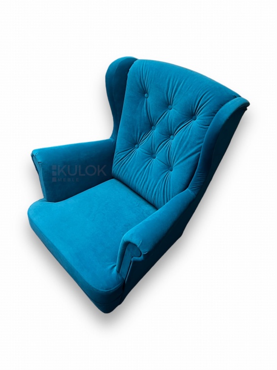 Miękkość i Komfort - Designerski Fotel Uszak  Matt Velvet 77