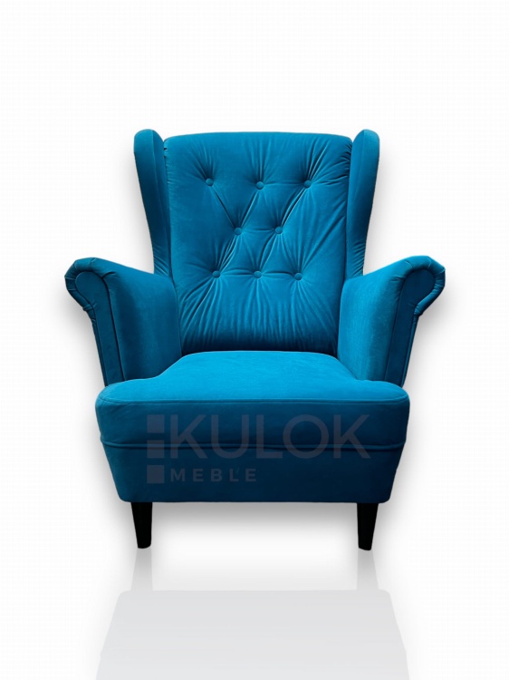 Mocny Turkus - Designerski Fotel do Salonu