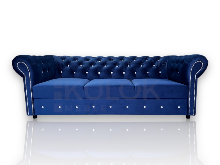 Elegancja z Kryształami Swarovski - Sofa Chesterfield