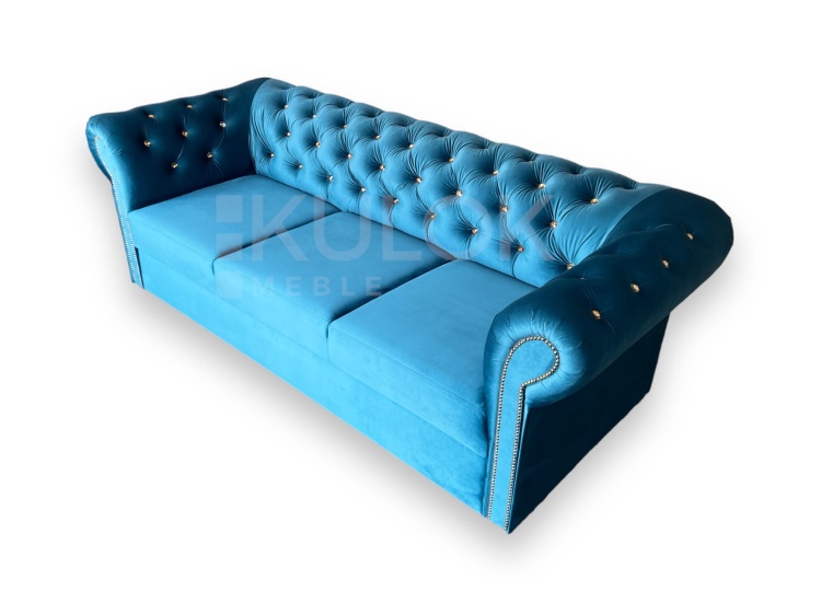 Nowoczesny Klasyczny Wygląd - Sofa z Zakręconymi Ramionami