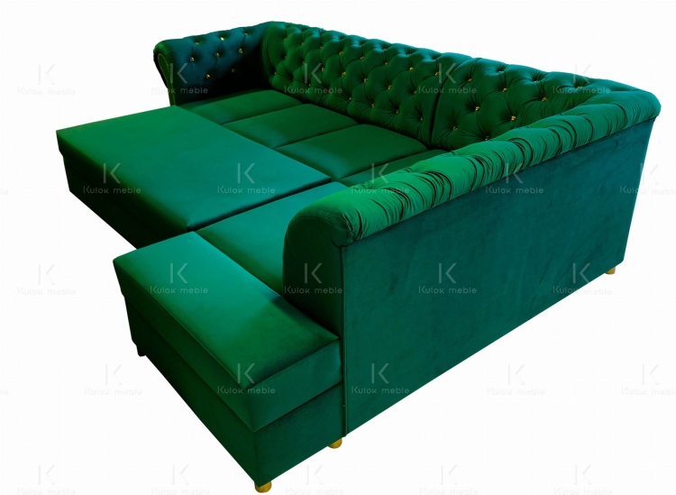 Narożnik Chesterfield Dubai z funkcją spania