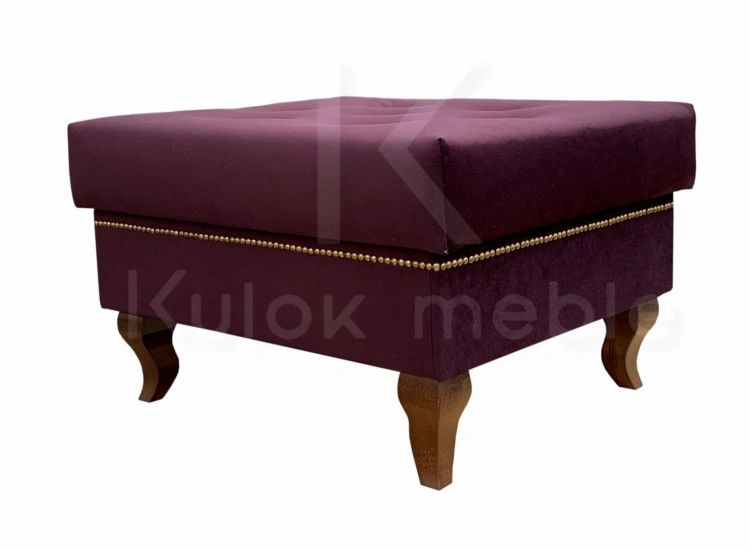 Detale eleganckiej Pufy Ludwik