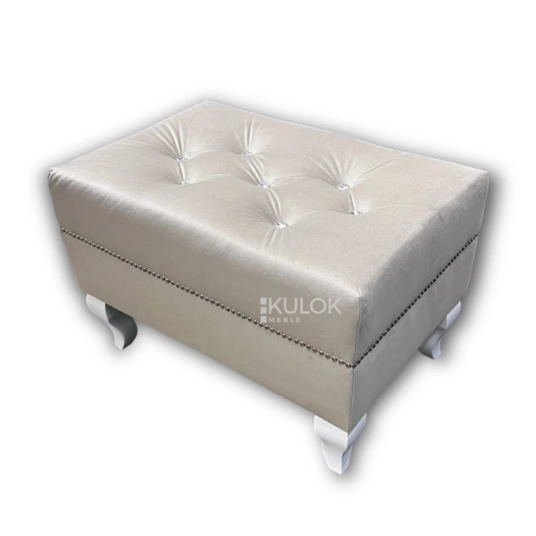 Podnóżek Chesterfield Amor Velvet beż