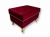 Purpurowa pufa Czerwień Magic Velvet, Ozdobne Ćwieki, Schowek, Złote Dodatki - Ekskluzywny Design