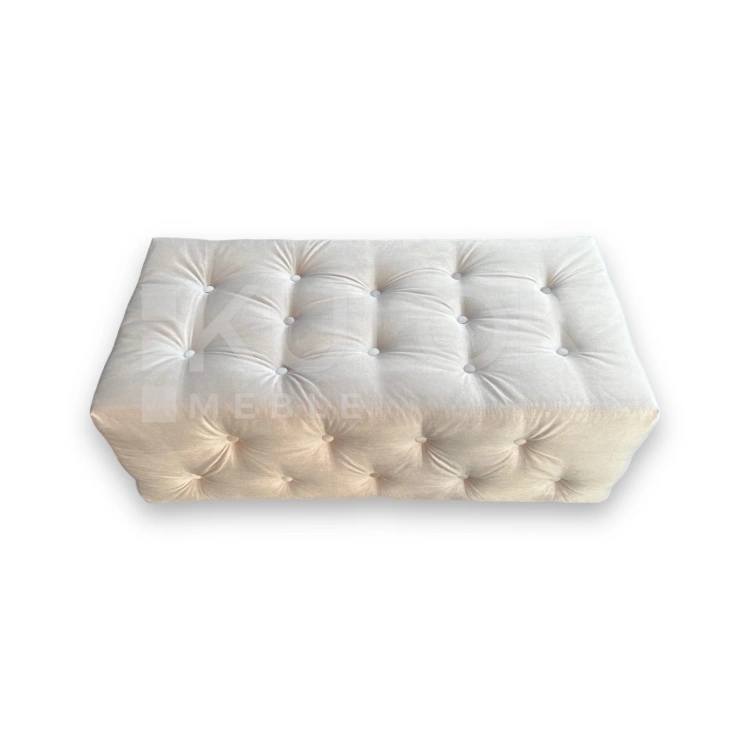 Wyjątkowa Tkanina Fuego 152 - Chesterfield Pikowana Pufa