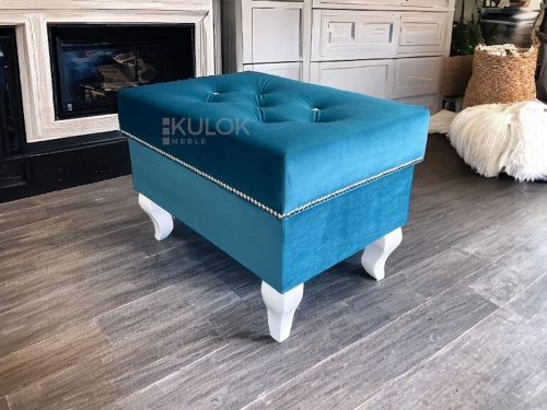 Podnóżek Chesterfield Magic Velvet 2220 Turquoise