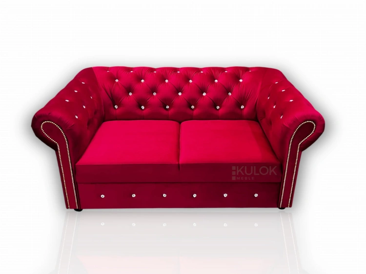 Elegancka Dwuosobowa Sofa Chesterfield