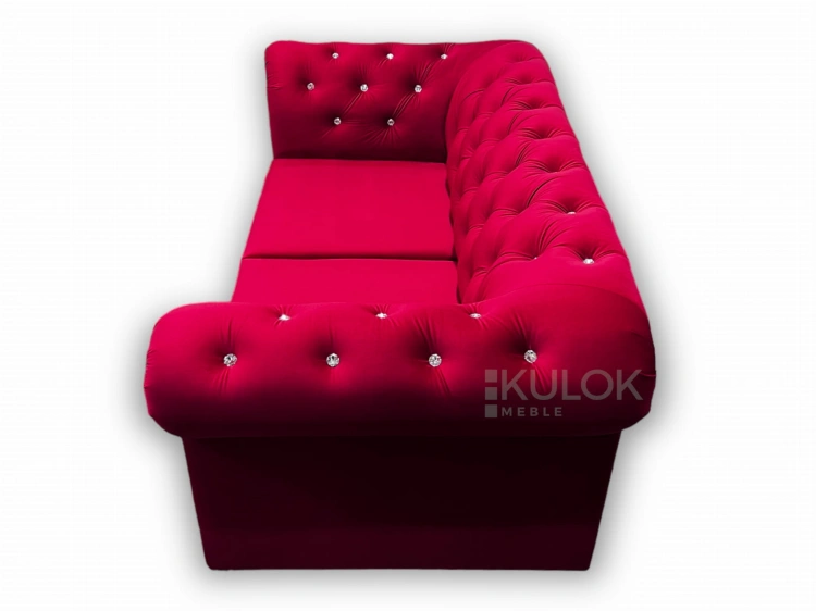 Sofa z Oparciem Kryształkami Swarovski