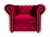 Chesterfield Królewska Czerwień Magic Velvet 2267