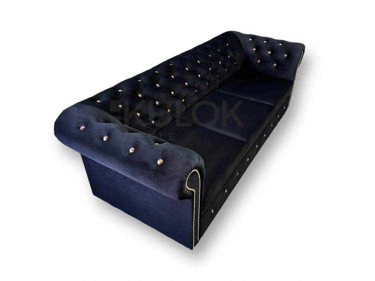 Elegancka Sofa Glamour z Kryształami