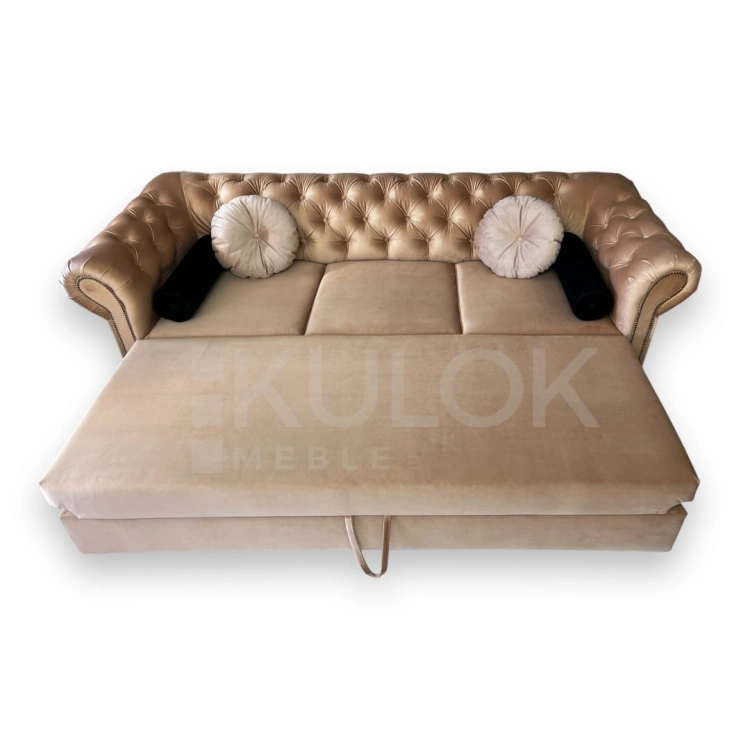 Sofa z funkcją spania typu delfin