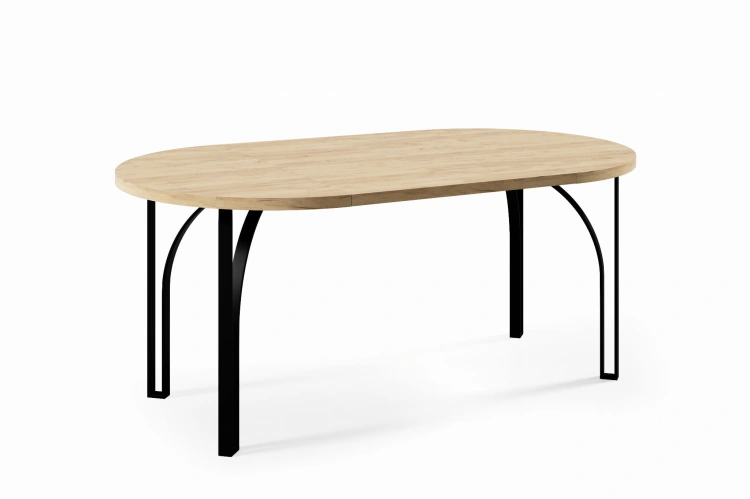 Dąb Craft Biały - Stół Okrągły Orebro Loft 120cm