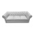 Prestige 2770 - Wyrafinowana Tkanina dla Chesterfield Sofa TOKIO z Pikowanym Aksamitnym Szarym Velvetem