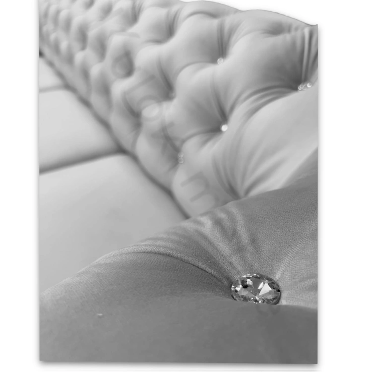 Sofa Kanapa Chesterfield do salonu z kryształkami