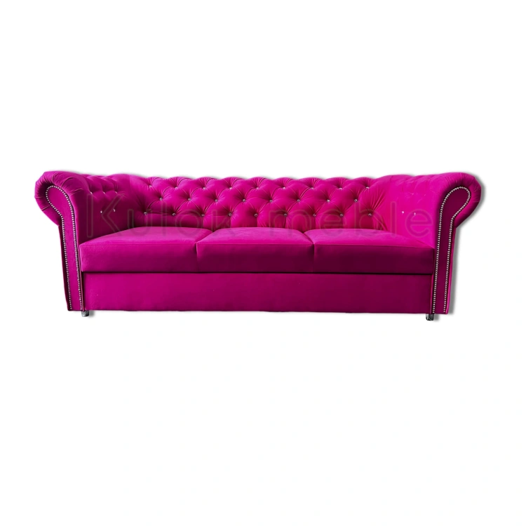 Pikowanie Głębokie i Kryształki Swarovski - Sofa TOKIO