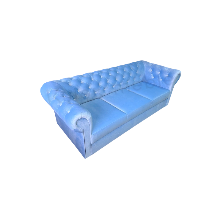 Sofa chesterfield w Magic Velvet 2260 - Pikowana elegancja z subtelnym błyszczącym akcentem kryształków