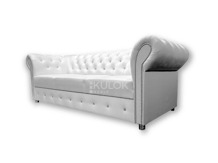 Luksusowy wybór - Sofa Chesterfield z welurowym tapicerowaniem