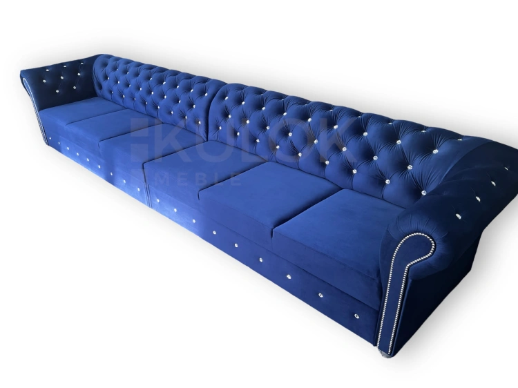 Magic Velvet Chesterfield Sofa 6 osobowa pikowana