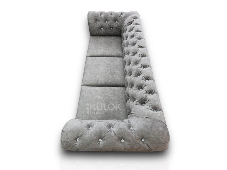 Szara Sofa do salonu z funkcją spania