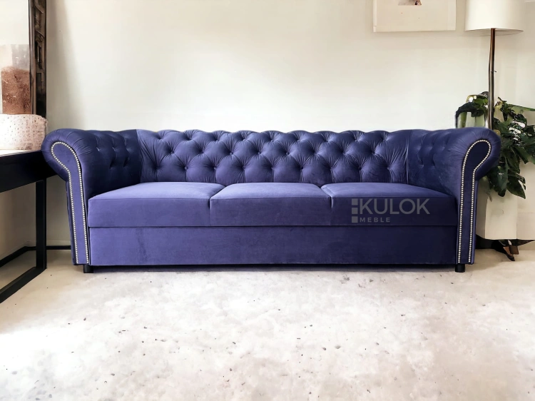 Wyjątkowy design - sofa Chesterfield na wymiar z eleganckim wykończeniem Magic Velvet 2268