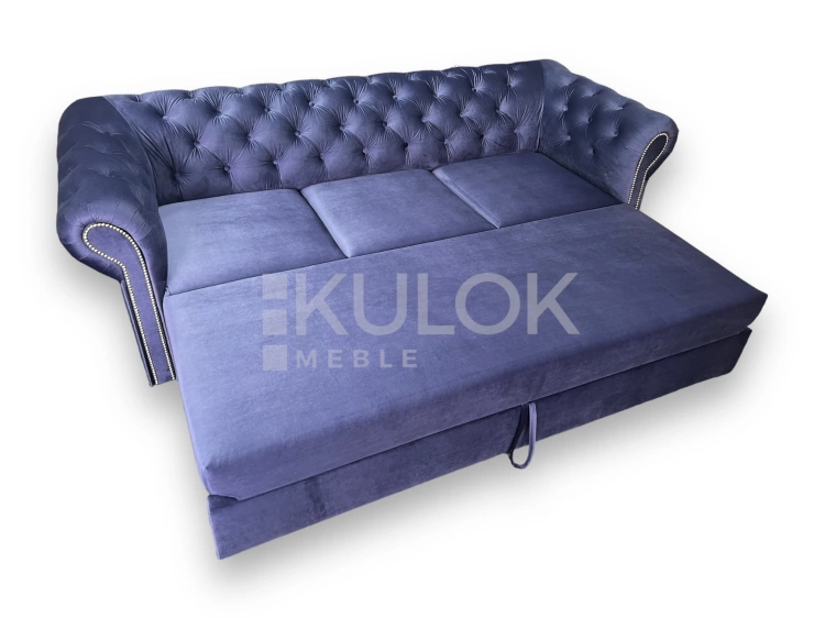 Fioletowy urok - głęboki odcień sofy Chesterfield