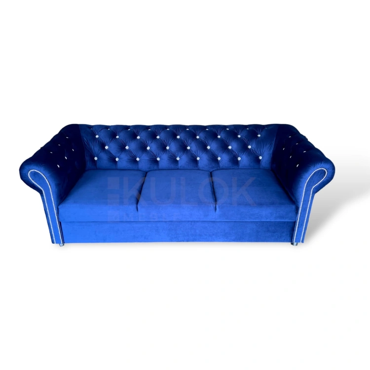 Sofa TOKIO z Magic Velvet 2216 - Granatowy odcień, subtelność, blask.