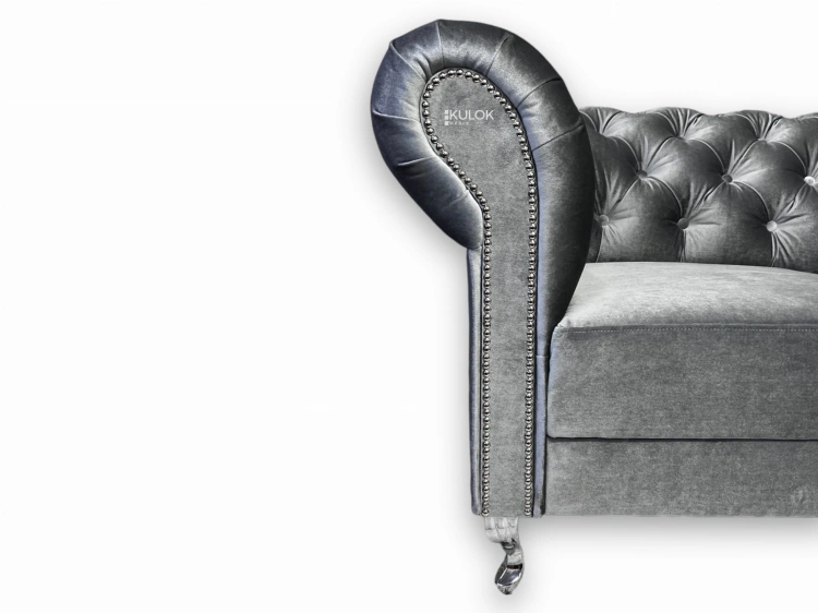 Sofa pikowana Chesterfield do gabinetu