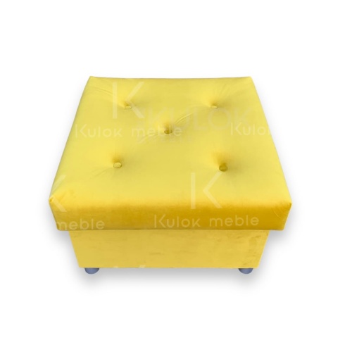 Kwadratowa Pufa Żółta Magic Velvet 2234