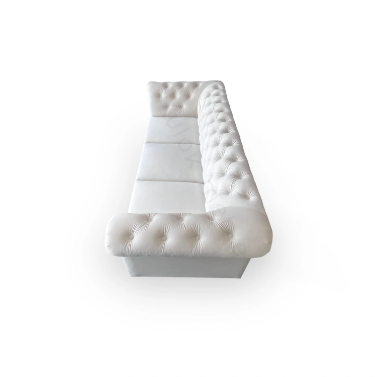 Sofa Monaco w bieli - Amor Velvet 4317 - delikatność i trwałość w jednym