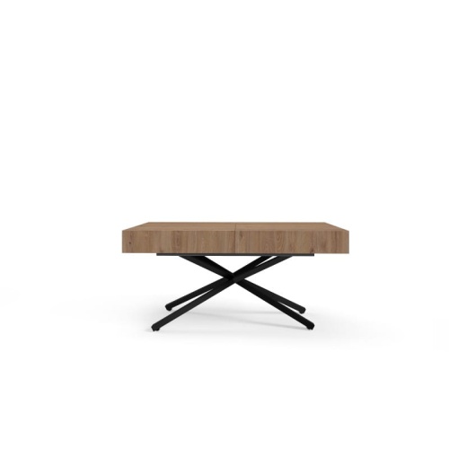 Ławostół Modern X z czarnymi stalowymi nogami, wybarwienie Truffle Brown