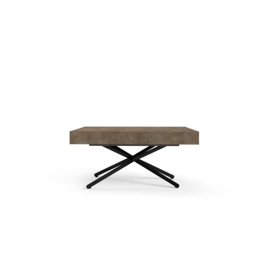 Ławostół Modern X w nowoczesnym salonie, wybarwienie Dark Grey Chicago Concrete