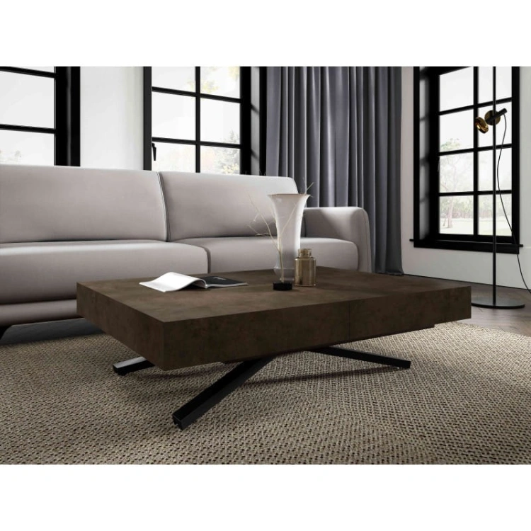 Ławostół Modern X w minimalistycznym wnętrzu, wybarwienie Dark Grey Chicago Concrete