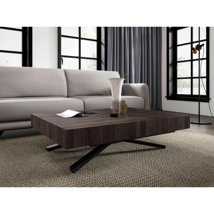 Ławostół Modern X w nowoczesnym salonie, wybarwienie Anthracite Sherman