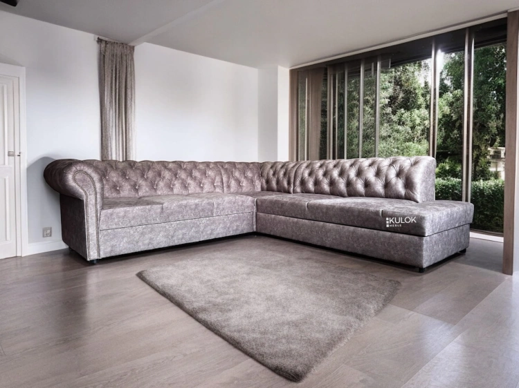 narożnik Chesterfield do nowoczesnych wnętrz