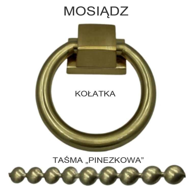 Kołatka na tylnej części krzesła glamour Monaco, elegancki dodatek
