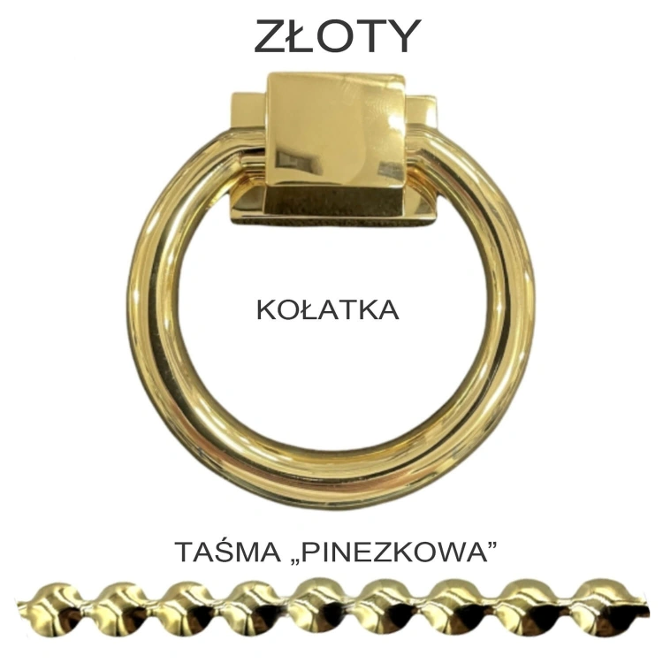 Kołatka na tylnej części krzesła glamour Monaco, elegancki dodatek