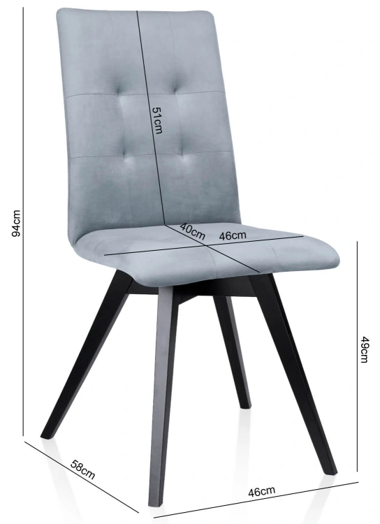 Eleganckie krzesło do salonu Tiffany wymiary